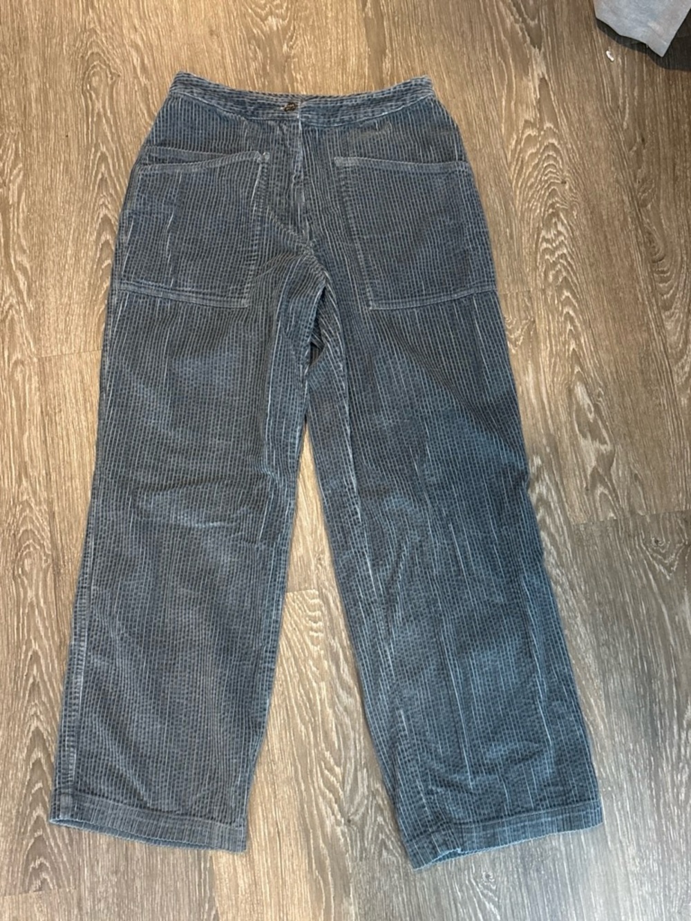 J. Jill Gray-Blue Corduroy Utility Pants
